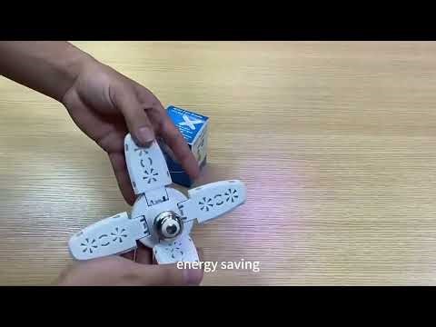 Ampoule LED pliable en forme d'éventail E27, 28W, déformation