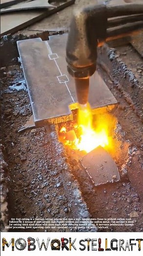 Incredible Oxy-Fuel Cutting Process! Thick Steel Plate Cut with Extreme Precision