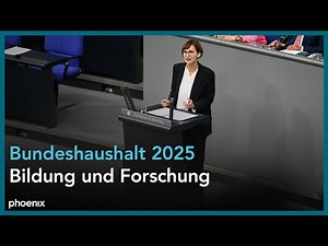Bundeshaushalt 2025: Bildung und Forschung am 11.09.24