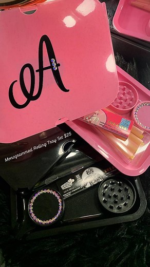 Monogrammed Rolling Tray & Grinder Set - Etsy