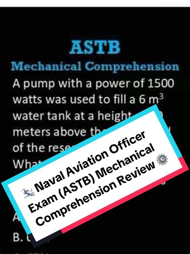 🛩️ Naval Aviation Officer Exam (ASTB) Mechanical Comprehension Review ⚙️ Think you know how machines work? 🤔 Test your skills with this question! 💥 🎯 Prep smart, score high, and start your journey to becoming a Navy Officer! 🚀 #ASTB #NavyOfficer #ASTBPrep #MechanicalComprehension #MilitaryTest