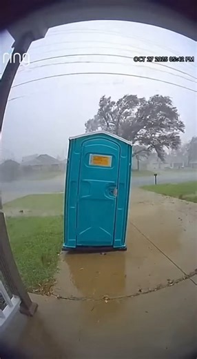 Port a potty during a hurricane!! | Chris and Christie fam