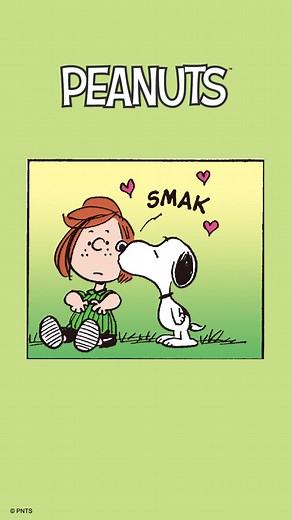 スヌーピーのキスで充電！友達との絆