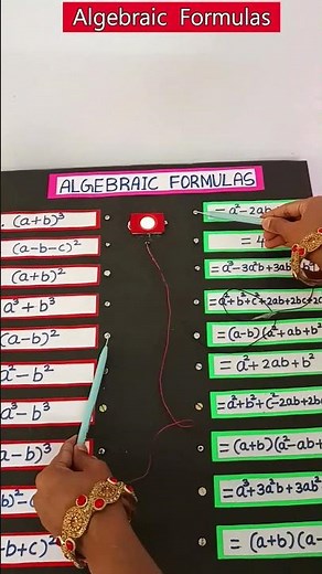 algebraic expressions working model with led lights - shorts | howtofunda