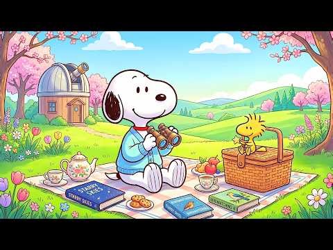 Snoopy’s Cozy Spring Birdwatching Picnic 🔭🌸 Peaceful Jazz for Deep Focus, Work & Stress Relief 🍃