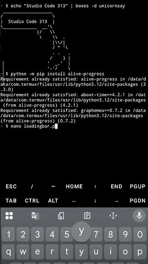 Creating a loading bar with Python... #cod #python #shortvideo #termux #shorts #shortsfeed