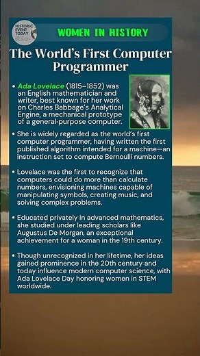 The World’s First Computer Programmer