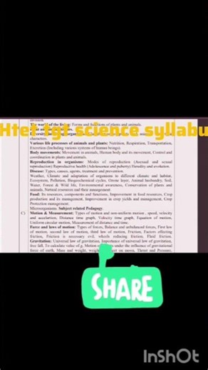 tgt science syllabus