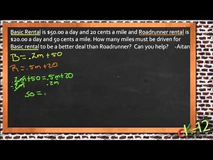 Applications of Linear Systems: An Application (Algebra I)