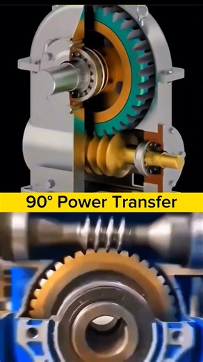 How 90° Worm Gear Works: Insane Torque Secret 🤯🔥 #shorts