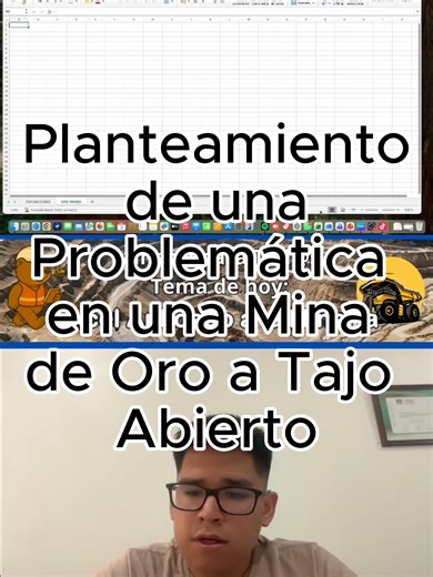 Planteamiento de una Problemática en una Mina de Oro a Tajo Abierto #Minería #excel #CicloMinero #Voladura #openpit
