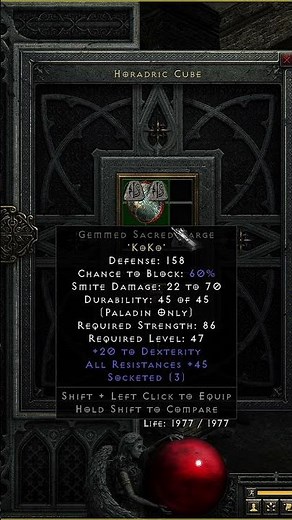 Sanctuary Runeword Base Shield Paladin #diablo2resurrectedbuild #fastleveling #diablo2r