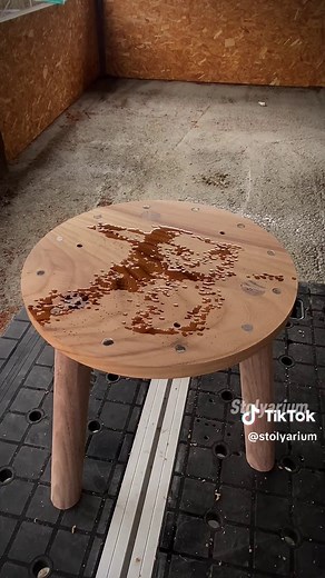 Create a Floating Seat Wooden Stool Easily