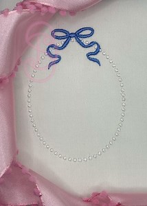 Oval Monogram Frame With Bow Digital Machine Embroidery File | French Knot Border - Etsy