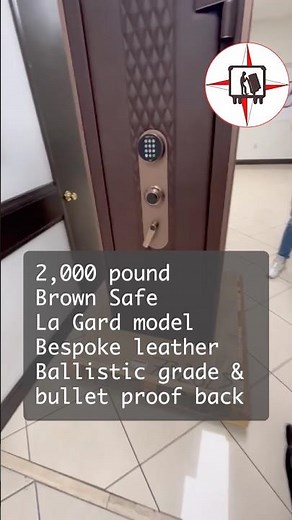 2,000 pound La Grad Brown jewelry safe installation inside of a vault #jewelrysafe #brownsafe