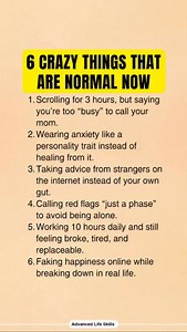 32K views · 106 reactions | 6 Crazy things that are NORMAL now… | Advanced Life Skills | Facebook