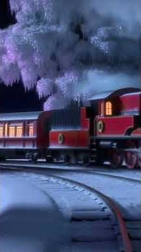 Glowing Winter Trees Along a Quiet Train Ride ✨🎄