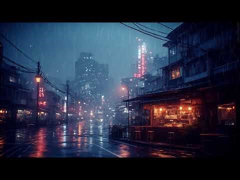 Quiet Rainstorm in Traditional Town with Emotional Lofi Music | Healing Ambience for Deep Sleep ⛈️🎧