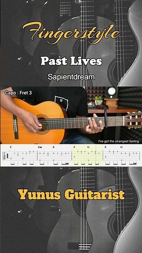 Past Lifes - Spientdream - Fingerstyle Guitar Tutorial + TAB & Lyrics #fingerstyleguitar