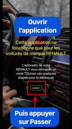 Récupérer code radio Renault sur IPhone