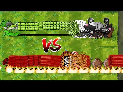 PvZ Fusion 3.2 - All Pea Plants With Rapid Fire Vs 4 Random Zombie Vase Breakers -P72-What team win?