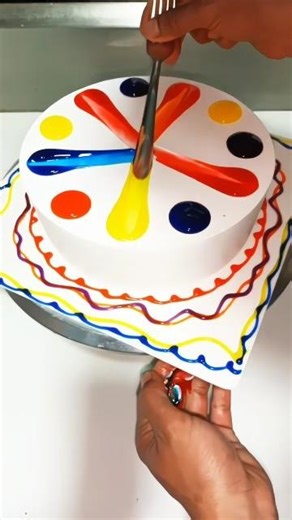 1 kg 🌈Rainbow 🌈 Cake Decoration #shorts #viral #cake #colors