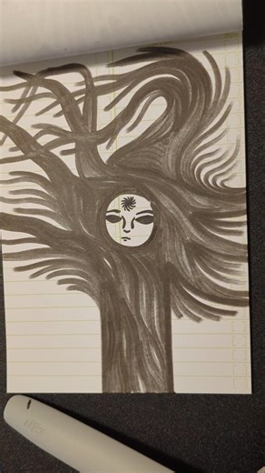 Spirit Tree Time Lapse Drawing 🌿