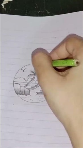 Easy Drawing for Beginners | Step-by-Step Art Tutorial ✏️ #drawing #art #scenery