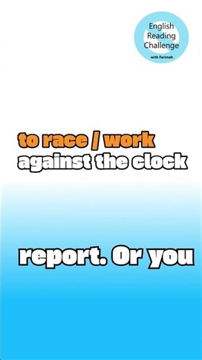to race against the clock, a race against the clock