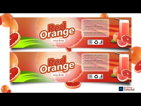 How to Design Orange Juice Label in photoshop