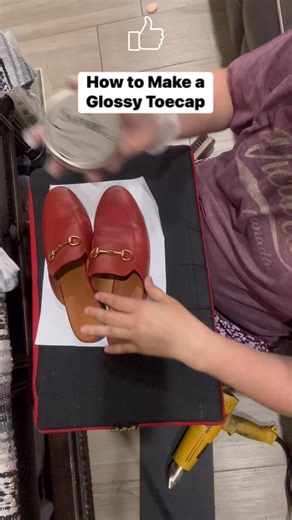 Here’s an effective way of making your shoe toecap shiny and protected from splash of water. #bags #restoration #howto #repair #shoes #technique #tips @highlight | Mina Domingo Diy