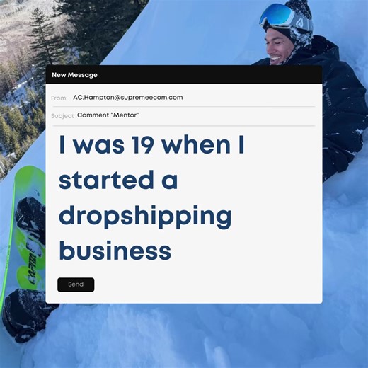 Comment “mentor” and I’ll send you the link. #eccomerce #dropshipping #eccomerce