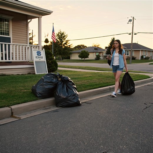Came Back From College And Found My Home Empty With My Belongings Left In Garbage Bags On The Porch. The Bakersfield sun was still on my windshield when I pulled into the cul-de-sac I’d memorized since second grade. A FOR SALE sign leaned in our lawn at a petty angle, the curtains gone, the windows blank, the house a mouth without teeth. Three black garbage bags waited on the porch like stray dogs. I slit one open: my winter coat, my AP Gov binder, the picture from Pismo where everyone smiled li