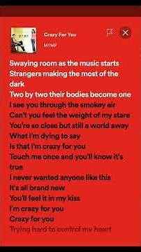Crazy For You- MYMP #lyrics