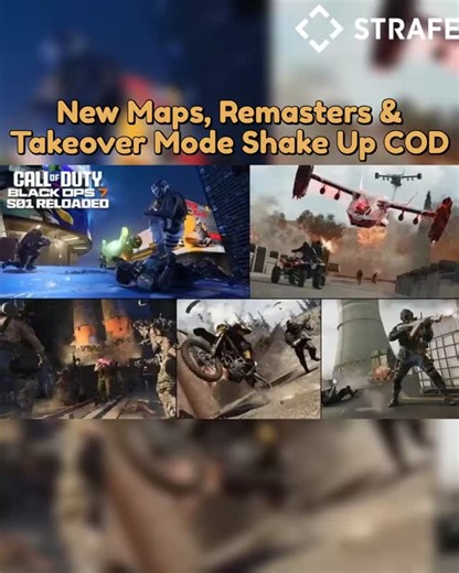 Strafe Esports on Instagram: "🎮 Black Ops 7 Season 01 Reloaded is LIVE! New maps, a remastered classic, and Takeover mode are here to shake up Multiplayer, Endgame, Zombies, and Warzone. Multiplayer Maps: → Yakei – Rooftop vertical chaos, wall jumps & high-ground fights 🗼 → Meltdown – Remastered classic from BO2, turbine & ramp battles ☢️ → Fringe – Close-quarters, wall jumps, barrels & sharpshooter spots 🎯 New Mode: → Takeover – 3 zones, strategic captures, resets, first to score wins 🏆 #Ca