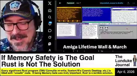 The unsafe keyword, the semantics of which I'm sure most software journalists understand