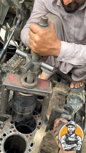 Manual Cylinder Sleeve Removal #automobile #machinist #trending #shorts #viral #repair #skills