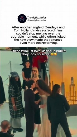 Zendaya and Tom Holland’s Sweet Kiss Captured From Another Angle #zendaya