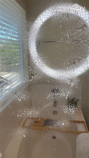 Make your own glass cleaner at home with 1 cup vinegar and 2 tablespoons blue Dawn dish soap! 🧼 | HGTV