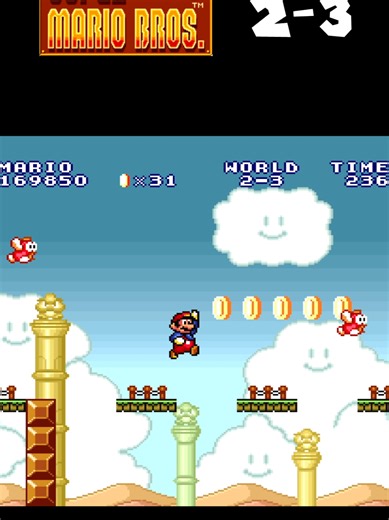 Super Mario All-Stars: Super Mario Bros. 2-3 The Super Mario Bros. version included in Super Mario All-Stars is a remake of the original 1985 NES title, redesigned to take advantage of the Super Nintendo Entertainment System’s improved hardware. While the core gameplay, level layouts, and overall progression remain faithful to the original release, the All-Stars version modernized the presentation and refined several technical aspects. The most noticeable changes are visual. Character sprites, e