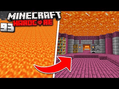 I Built A Secret Under Lava Base In Minecraft Hardcore! (#93)