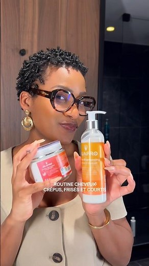 Routine capillaire et coiffure sur cheveux crépus frisés courts