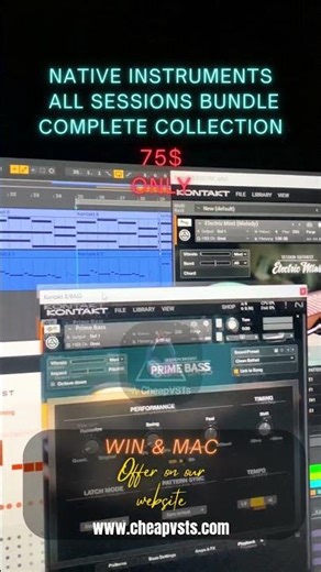 Native Instruments Session Series.All guitars + all percussion.Studio-quality instruments for modern