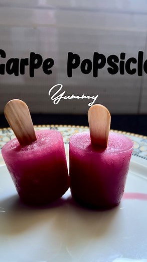Nalla Rusi on Instagram: "Grape popsicle a simple two ingredients Recipe which makes your summer even more special! ❤️ #grape #grapeposicle #recipe #kuchiice #trending #virałreels #viral"