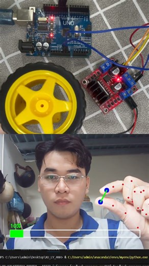 Sử dụng AI nhận diện cử chỉ ngón tay điều khiển arduino - STEM #ai #arduino #xuhuong #python #stem