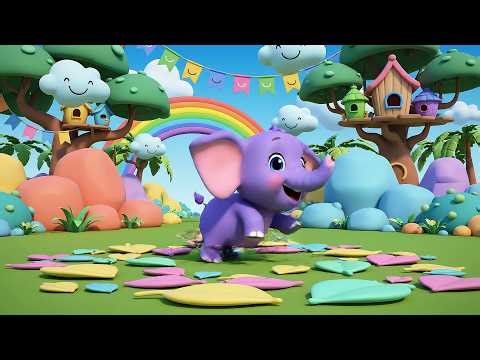 Five Little Elephants Trumpet Trumpet Trumpet | Safari Animal Songs & Kids Rhymes