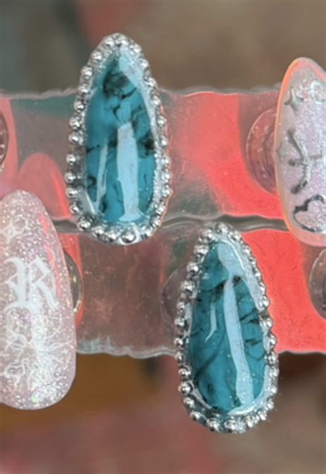 Turquoise Jewelry-Inspired Nail Art for Birthdays