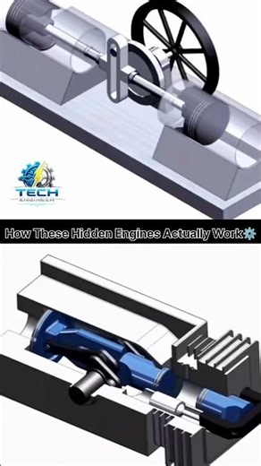 ⚙️ How These Hidden Engines Actually Work | Amazing Engine Mechanisms Explained #Shorts