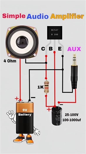 Simple, Audio Amplifier Circuit Diagram!DIY Electronics Project