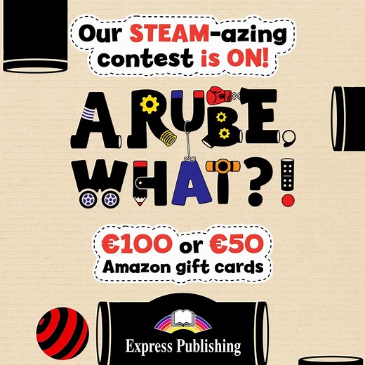 Ready to build your own Rube Goldberg Machine? 🚀 This year's contest, «A Rube What?!», invites students to build the wackiest machine! Join the challenge with your students! Send us three high-resolution photos and one vertical video of your sequence performing one of these tasks: 🛎️ ring a bell 🔵 drop a ball 🎈 pop a balloon Discover all the steps, learn how each contributes to this intricate process and download the lesson plan and student's worksheet that will guide you through the activit